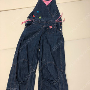 오일릴리 진청 데님 점프수트 멜빵바지 서스펜더 빈티지 여행룩