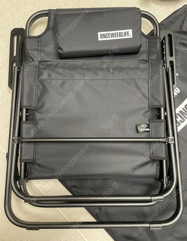 원스위크라이프 캠핑 접이식 베드 체어 블랙--3