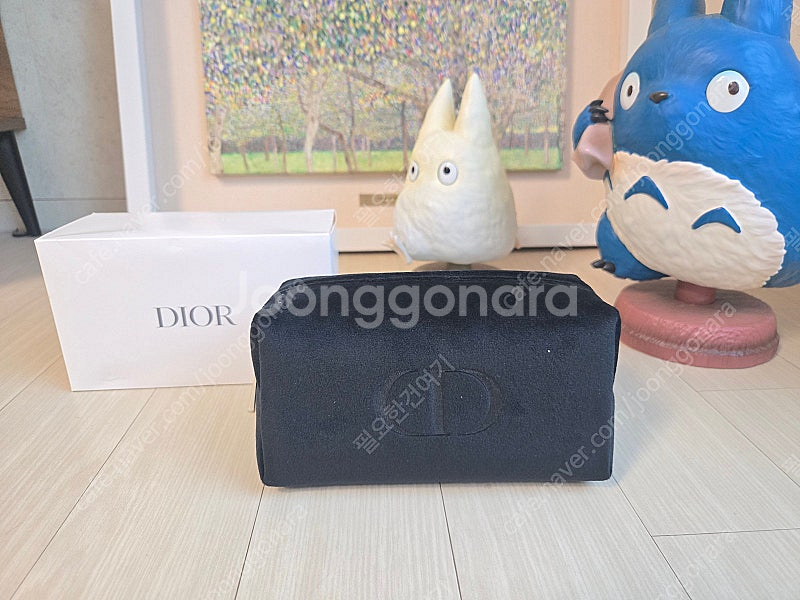 디올 DIOR 블랙 벨벳 파우치--0