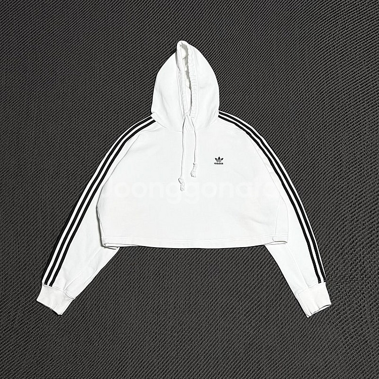 adidas 아디다스 오버핏 크롭 화이트 후드티 판매합...--0