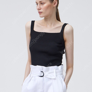 라온 스퀘어넥 리브 슬리브리스s/ 끄레