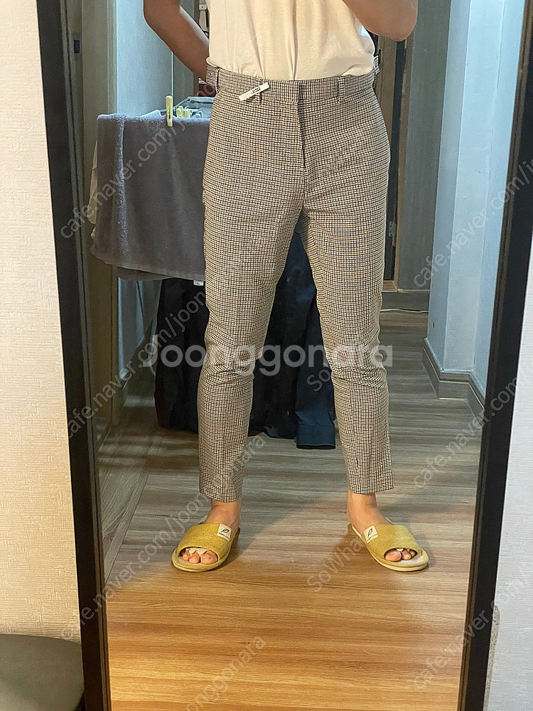 H&M 체크무늬 바지 3벌 (스키니핏)--4