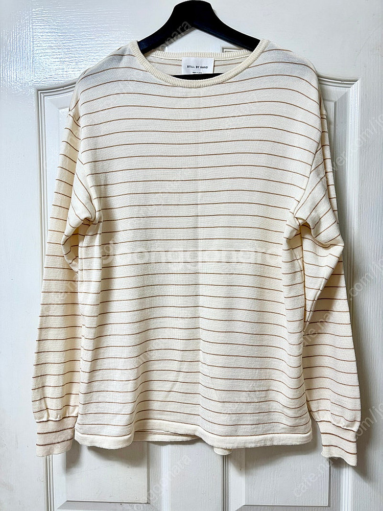 스틸바이핸드 스트라이프 울 니트 46 일본산--0