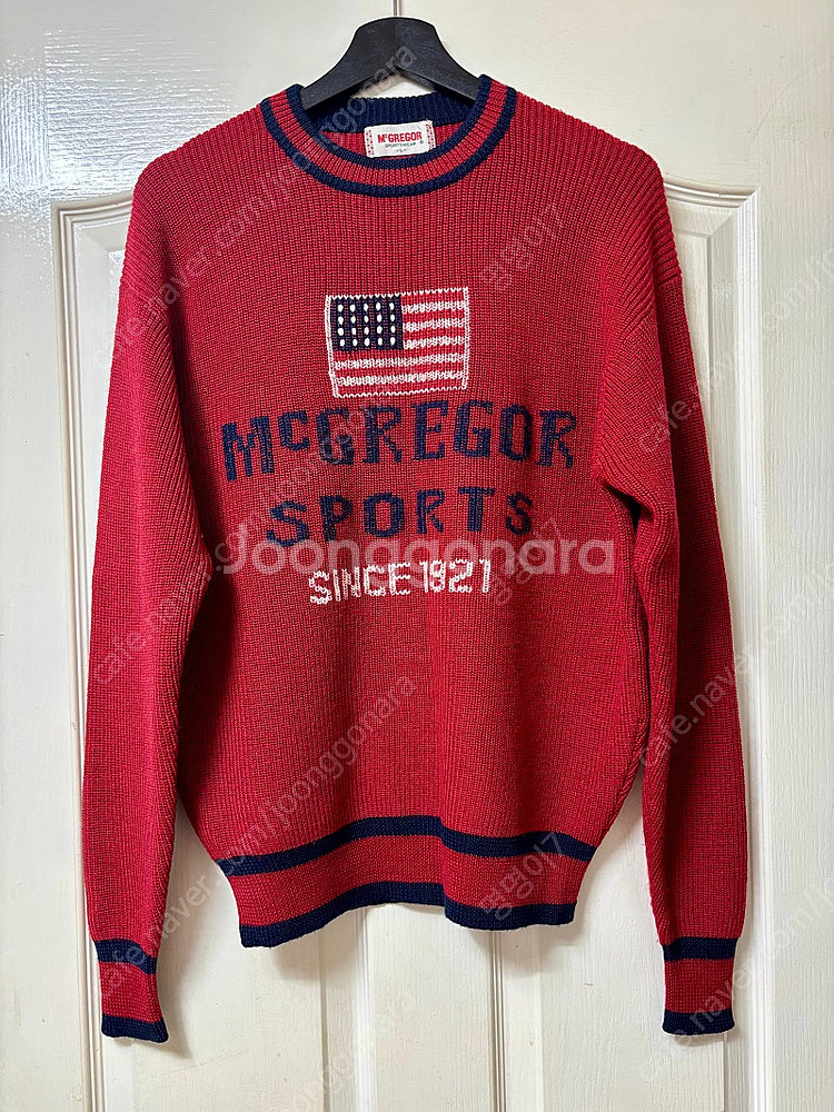 McGREGOR 올드 맥그리거 성조기 울 니트 라지--0