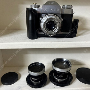 필름카메라이 짜즈이콘ZEISS IKON Contaflex+독일 명기 칼짜이즈렌즈 Pro-Tessar 3개 35mm, 50mm,115mm