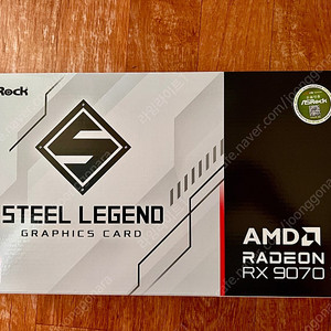 (미개봉) ASRock 9070 XT 스틸레전드 화이트 팝니다.