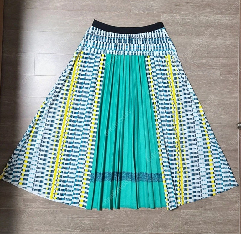 [새상품] 수입 패턴 주름 롱스커트--5