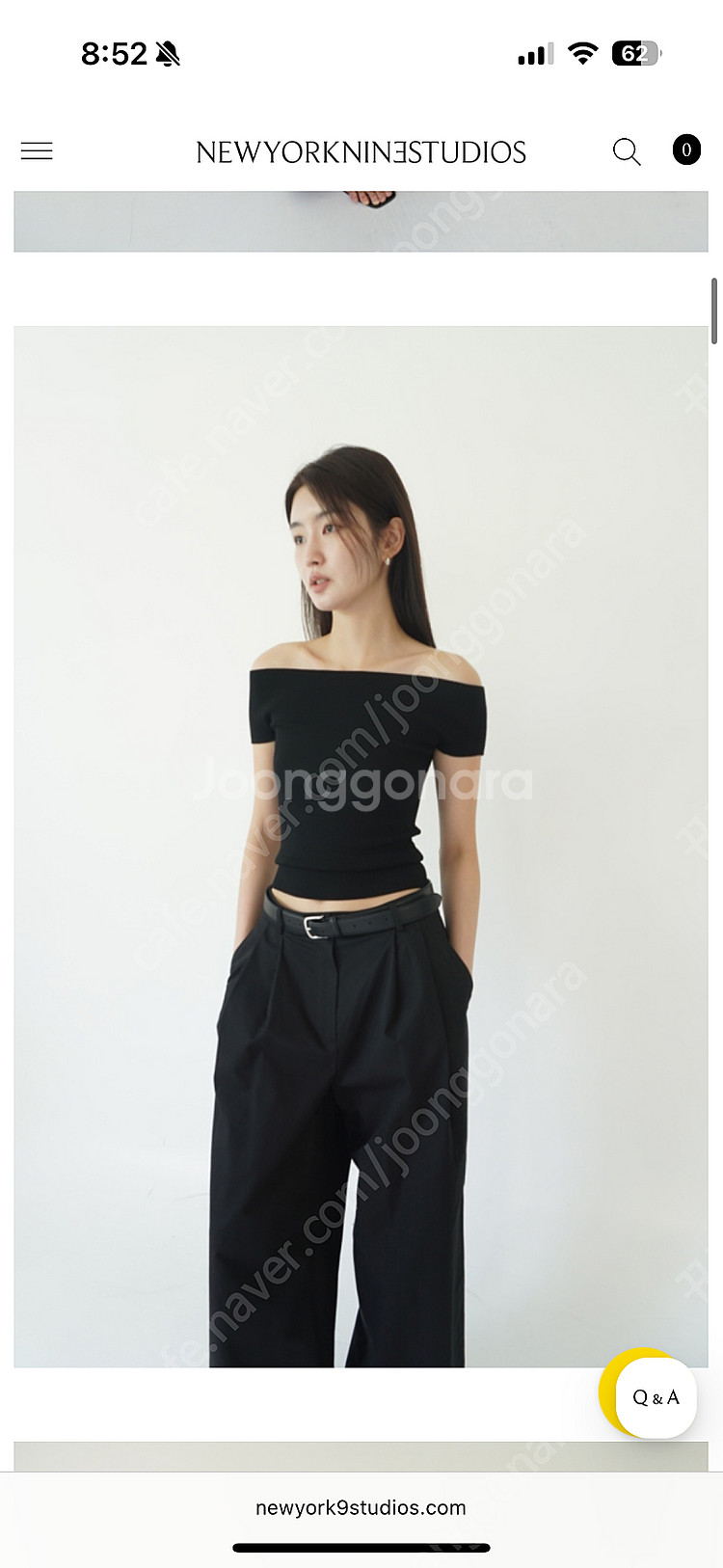 뉴욕나인스튜디오 에테팬츠 S 블랙--2