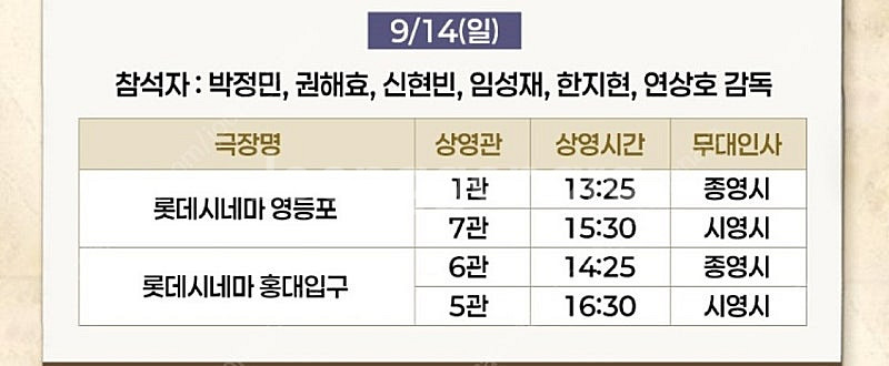 얼굴 무대인사(박정민 신현빈) 홍대 롯데시네마 9/14...--0