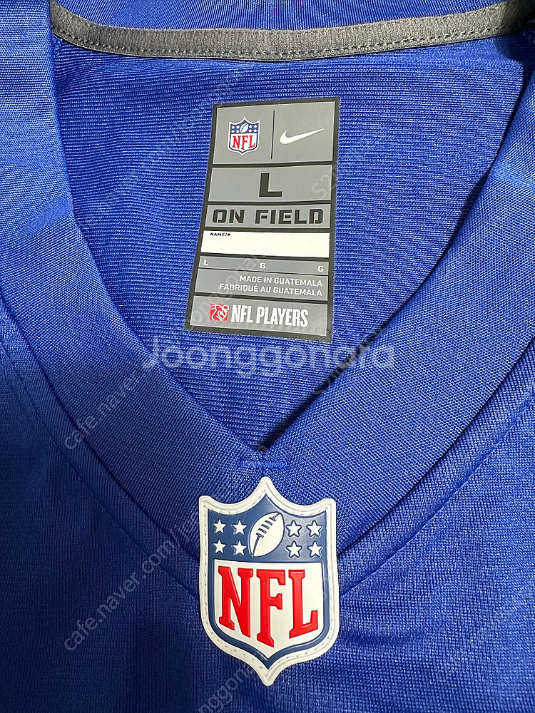 NFL ny New York Giants 뉴욕 자이언츠 미식축구팀 로얄 게임 나이키 져지 사이즈L 미착용새상품--5
