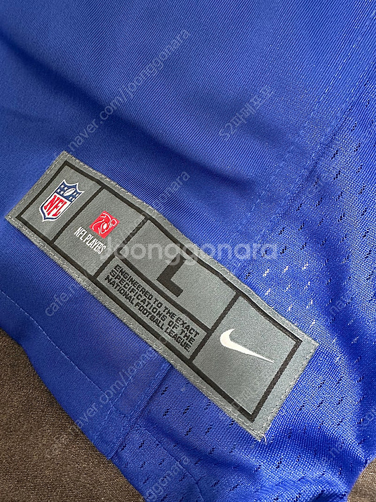 NFL ny New York Giants 뉴욕 자이언츠 미식축구팀 로얄 게임 나이키 져지 사이즈L 미착용새상품--6