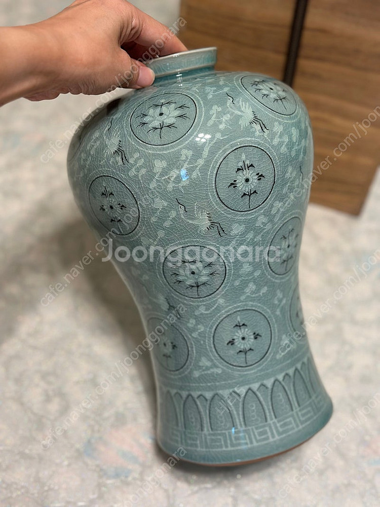 [삼성미술문화재단] 고려청자 복제품 매병 (31cm, 증서포함)--1