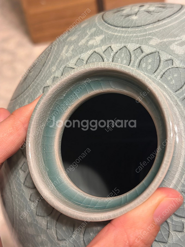 [삼성미술문화재단] 고려청자 복제품 매병 (31cm, 증서포함)--3