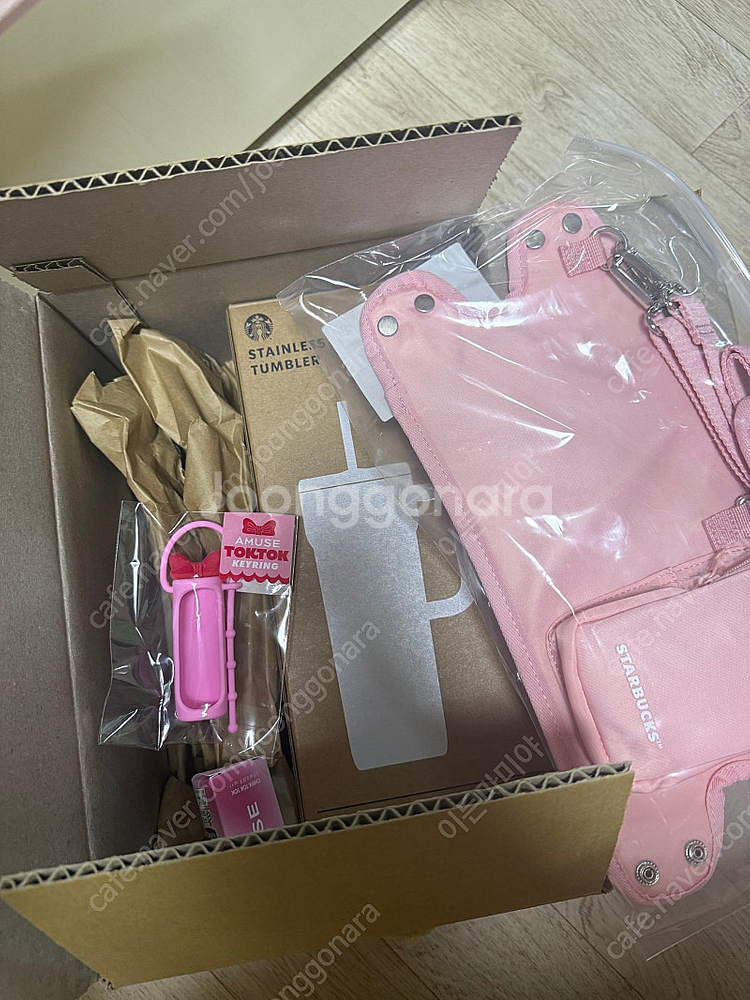 스타벅스 단테텀블러 쿨핑크. 웜피치. 텀케이스세트--0