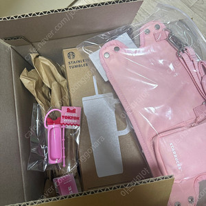 스타벅스 단테텀블러 쿨핑크. 웜피치. 텀케이스세트