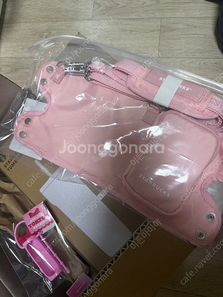 스타벅스 단테텀블러 쿨핑크. 웜피치. 텀케이스세트--2