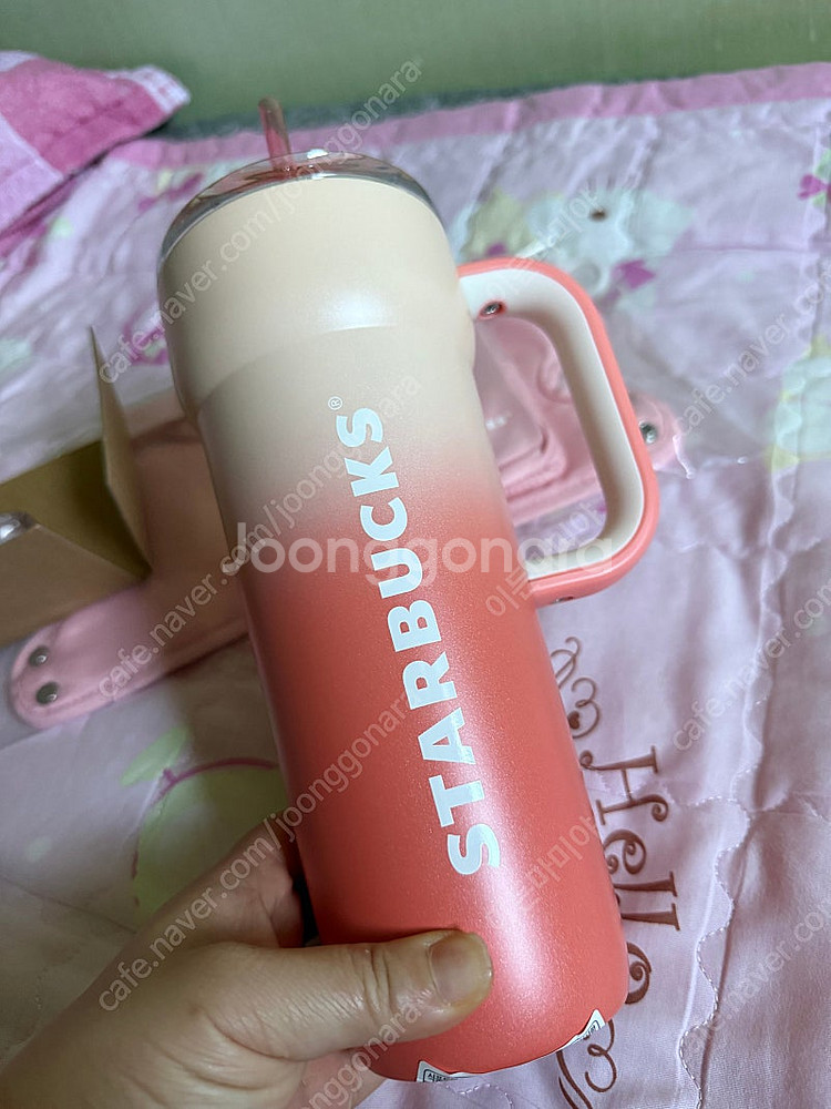 스타벅스 단테텀블러 쿨핑크. 웜피치. 텀케이스세트--4