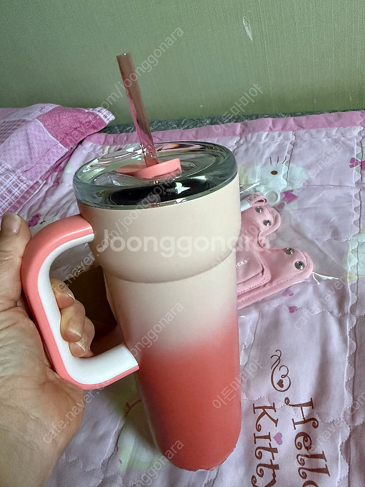 스타벅스 단테텀블러 쿨핑크. 웜피치. 텀케이스세트--5