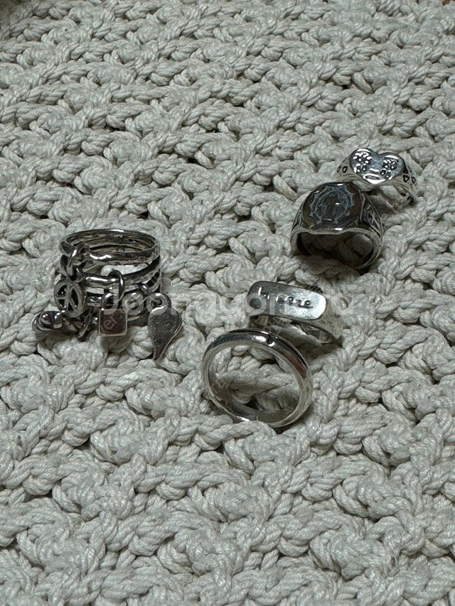 실버 은 925 목걸이 반지 팔찌 귀걸이 소장품 눈물로 처분--6