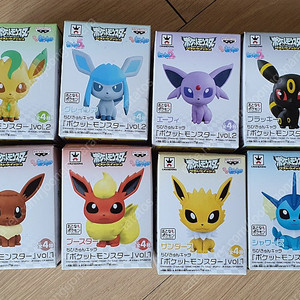 포켓몬스터 제일복권 큥 이브이 피규어 풀셋 팝니다