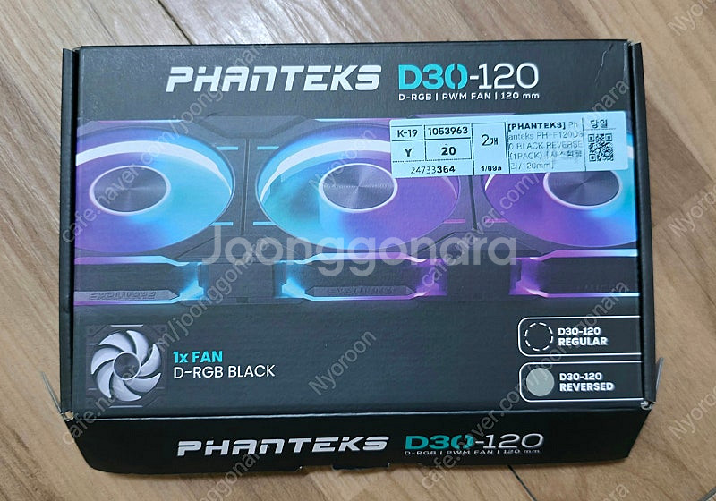 Phanteks PH-F120D30 역방향 팝니다.--0