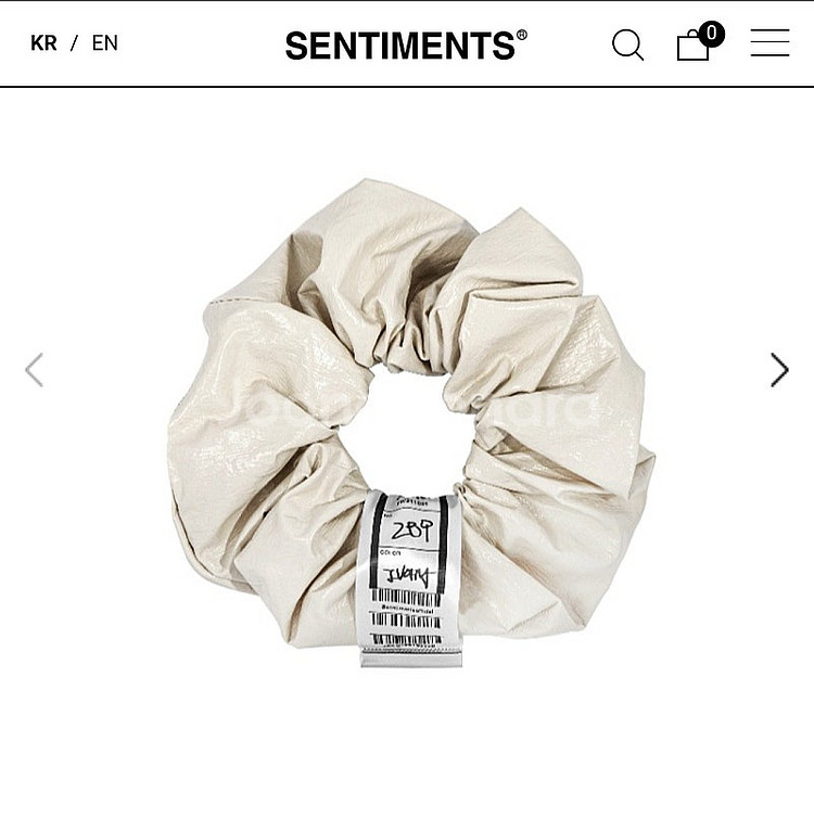 센티멍 스크런치 2개 곱창끈 머리끈 새제품 에나멜레더 일괄--0