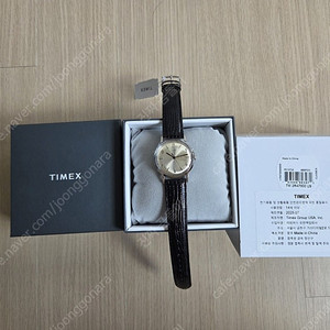 타이맥스 멀린 핸드와인딩 아날로그 기계식 가죽시계 34mm TW2R47900