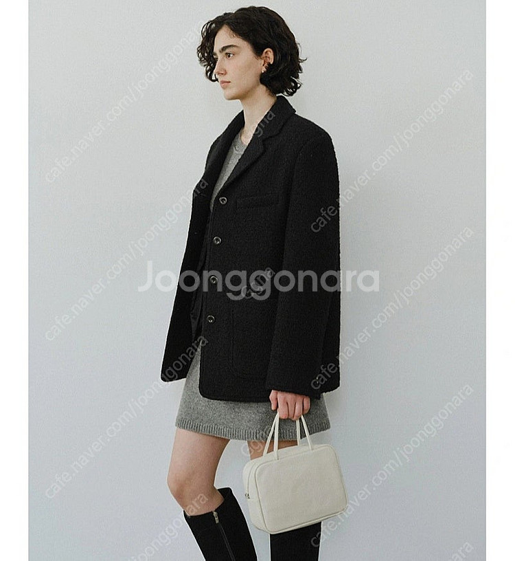 유라고 (urago) 울 트위드자켓 (블랙 / S)--1