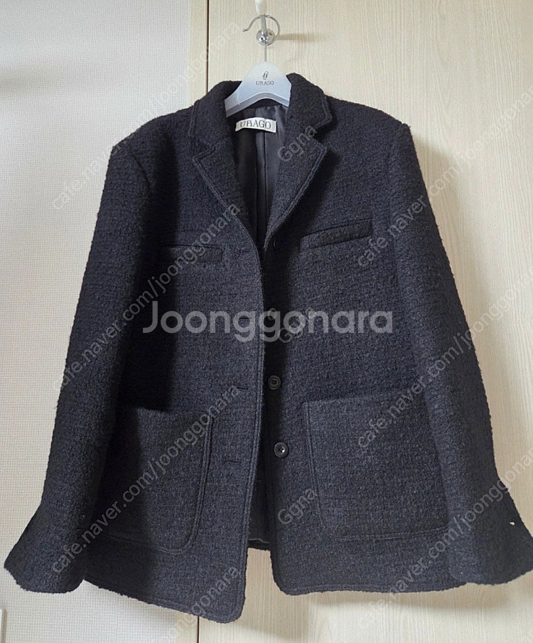 유라고 (urago) 울 트위드자켓 (블랙 / S)--3