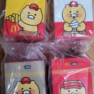 맥도날드 춘식이(크루)인형_카카오프렌즈 콜라보 4종 비닐째 미개봉 일괄판매