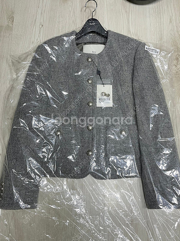 던스트 클래식 트위드 자켓 멜란지 그레이 m--0