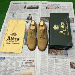 ALDEN(알든) 29332F 탄 스웨이드 플레인토 언라인드 (7.5E 사이즈) 가격인하