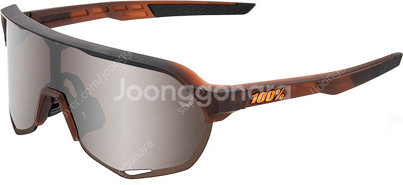 100% s2 브라운 페이드 실버 미러 렌즈 고글--0