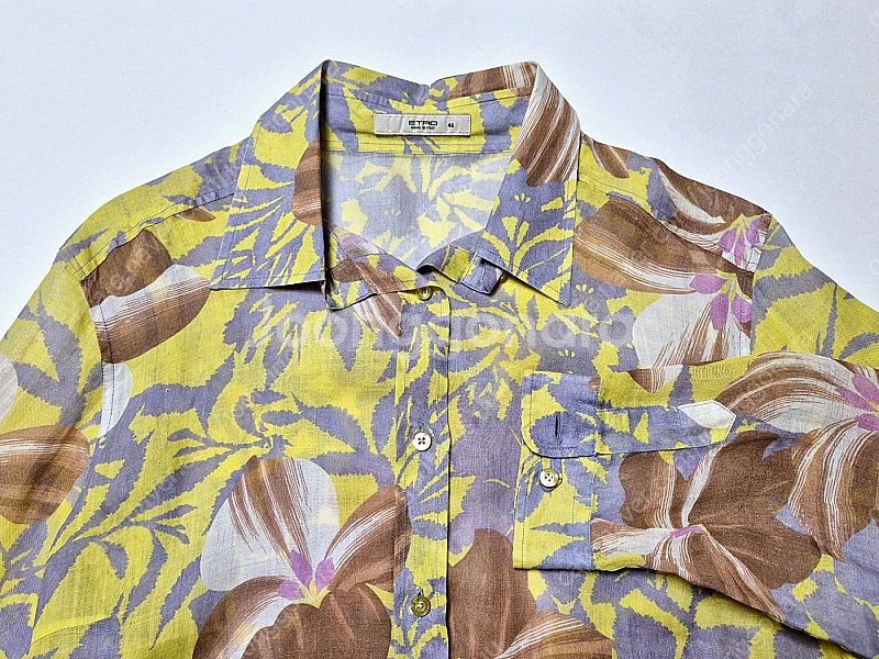 (정품) ETRO 에뜨로 여성 린넨 블라우스 (46)--2