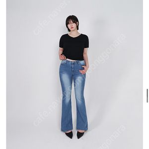 리치무드 036 스판 워싱 부츠컷 청바지 빅사이즈 중청