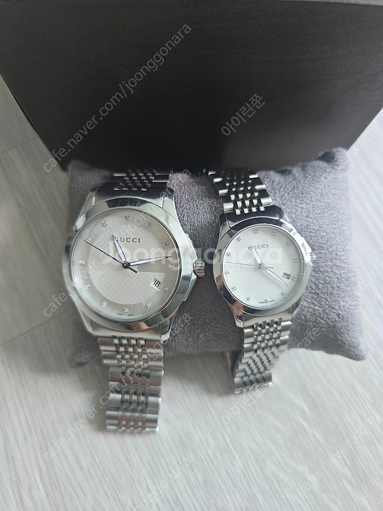 구찌 커플 시계 다이아몬드--0