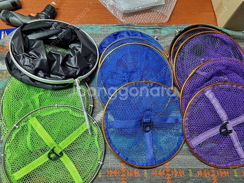 민물뜰체, 찌케이스, 편납홀더, 잉어바늘, 살림망등 불용품--3