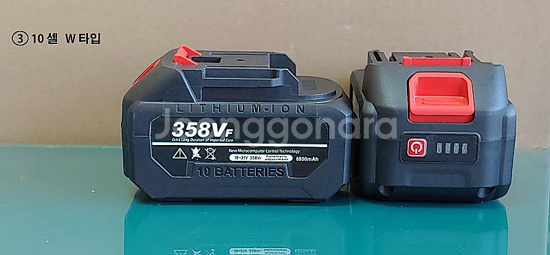 마끼다 호환 958VF 358VF 배터리 18V 10/15 셀 2개 케이스 등 키트 판매--2