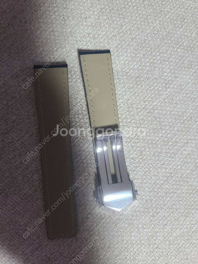 20mm 네이비 가죽 밴드 스트랩 태그호이어 호환 디버...--1