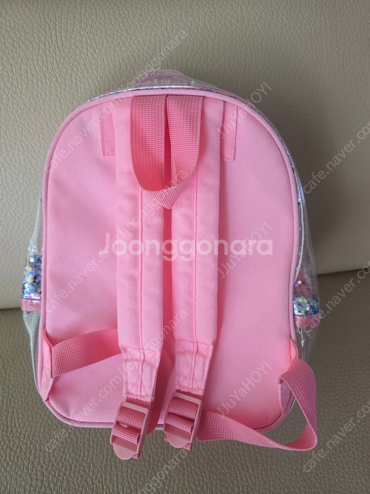 유아 투명 핑크 글리터 가방--1