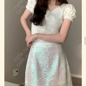 블루민 마미 레이스 티셔츠