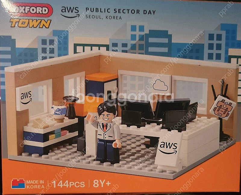 옥스포드 AWS 콜라보 한정판 레고 블록 새상품--0