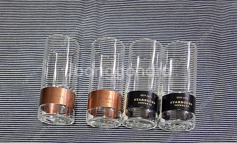 스타벅스 블랙 헤리티지 싱글월 글라스 미사용 새상품 팝니다--0