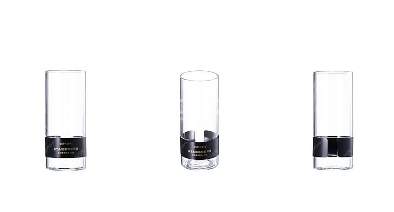 스타벅스 블랙 헤리티지 싱글월 글라스 미사용 새상품 팝니다--6