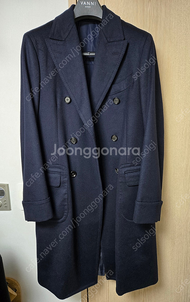 링자켓 울캐시미어 네이비 폴로코트 50size--0