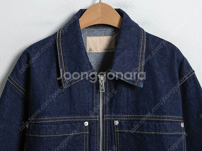 인보라 착용 아틀리에나인 스티치 데님 자켓--7