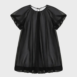 코스모스 VOLUME MINI DRESS (SHEER BLACK)
