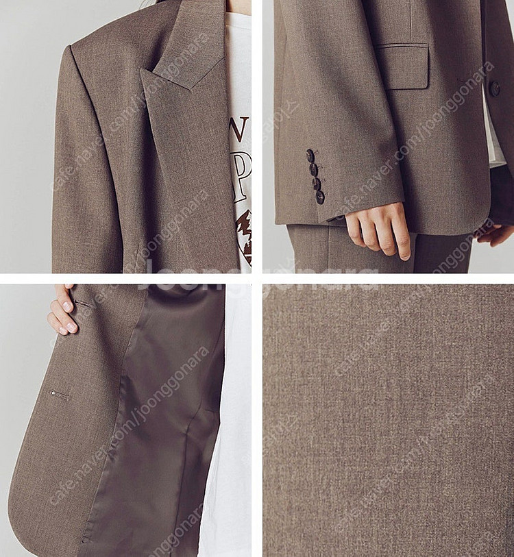 [새제품] 지오다노 자켓 장희령 TR블레이저 M, 올리브 브라운 (택부착 372901)--9