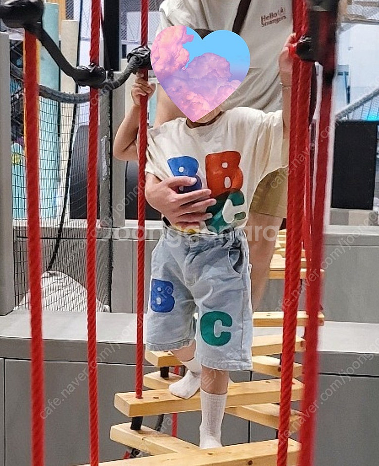보보쇼즈 컬러블럭 반팔티 4-5y--7