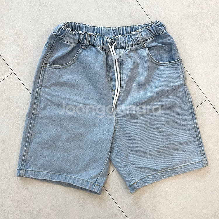 히로 블랭크 데님 하프 팬츠 연청 140--0